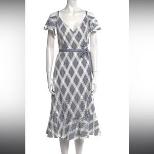 EUC Sandro- Illa Wrap Dress with crochet Detail. French Size 40/US Size 8.